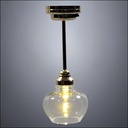 Black Ceiling Light with Glass Bowl Shade - Battery Operated LED