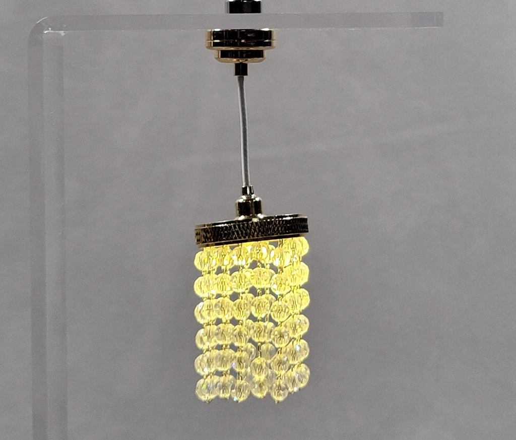 Black Ceiling Light with Glass Bowl Shade - Battery Operated LED