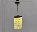 Black Ceiling Light with Glass Bowl Shade - Battery Operated LED