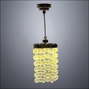 Black Ceiling Light with Glass Bowl Shade - Battery Operated LED