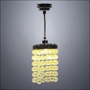 Chrome Chandelier with Beaded Fringe - Battery Operated LED