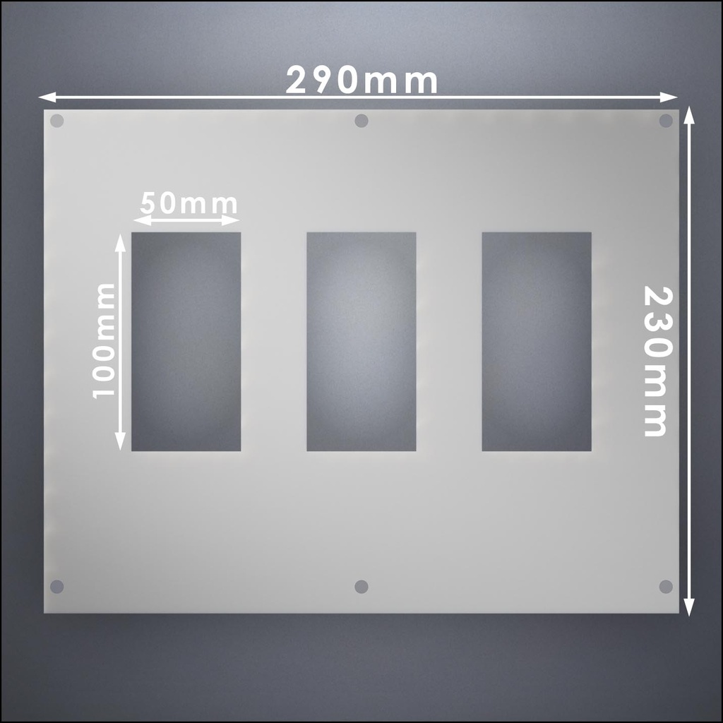 Wall With Three Narrow Windows