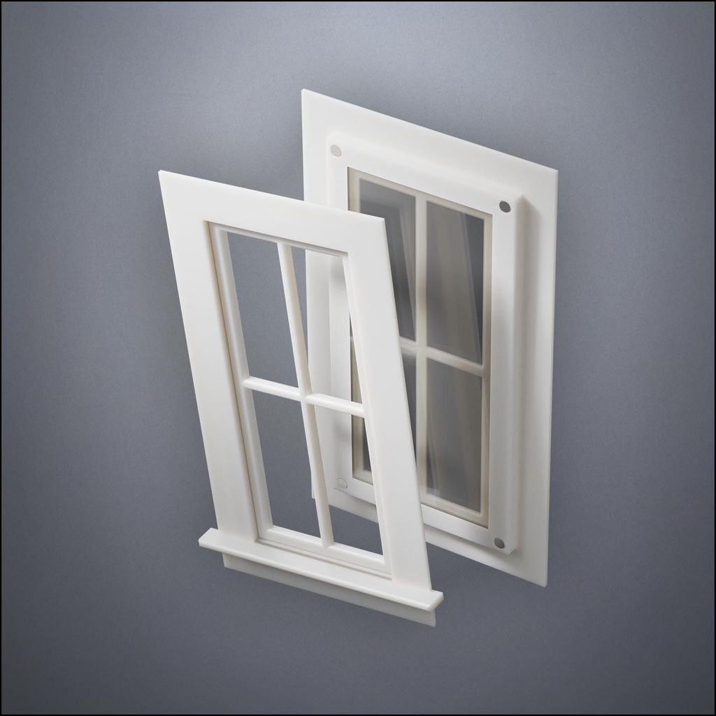 Narrow 4-Pane Window