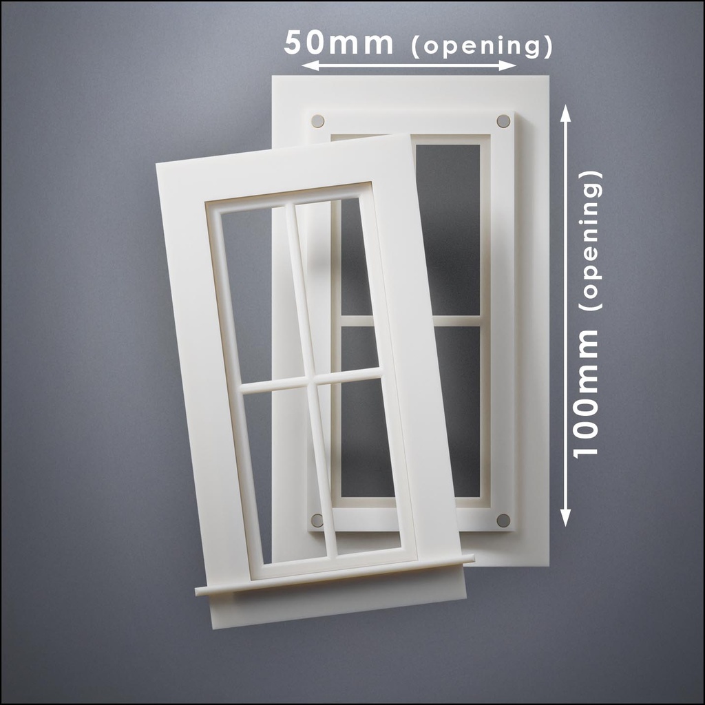 Narrow 4-Pane Window