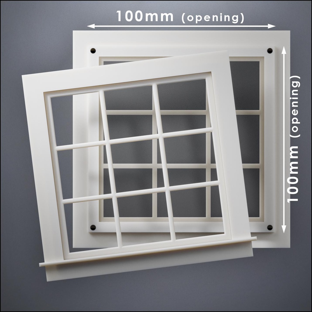 Wide 9-Pane Window