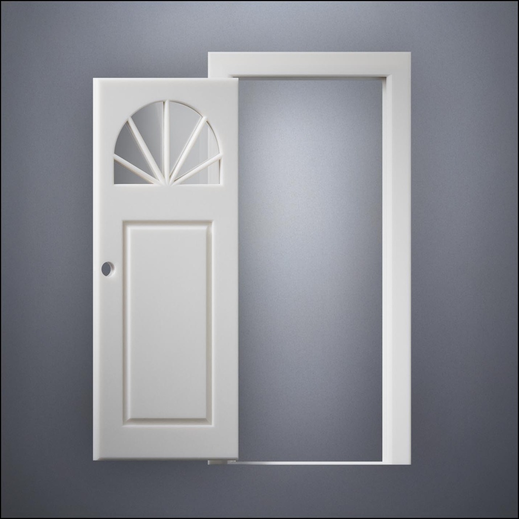 Door - Semicircle Window