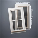 Narrow 4-Pane Thick-Framed Window