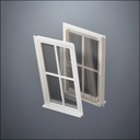 Narrow 4-Pane Thin-Framed Window