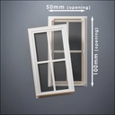 Narrow 4-Pane Thin-Framed Window