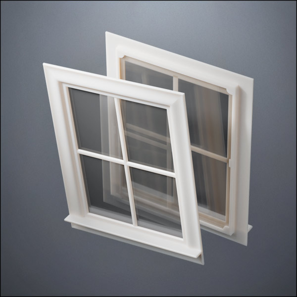 Standard 4-Pane Thick-Framed Window