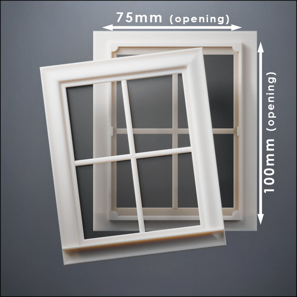 Standard 4-Pane Thick-Framed Window