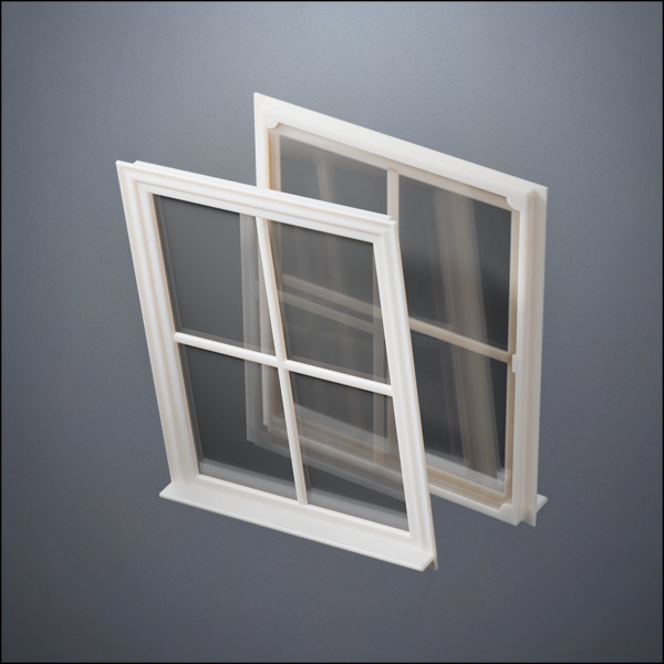 Standard 4-Pane Thin-Framed Window