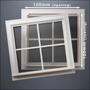 Wide 4-Pane Thick-Framed Window