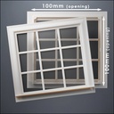 Wide 9-Pane Thick-Framed Window