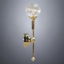 Glass Globe on Brass Pole - Battery Operated LED
