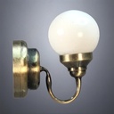 Brushed Bronze Lamp with White Globe Lights - Battery Operated LED