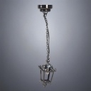 Hanging Square Lantern in Gunmetal Gray, No Glass - Battery Operated LED