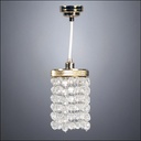 Brass Chandelier with Beaded Fringe - Battery Operated LED