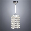 Chrome Chandelier with Beaded Fringe - Battery Operated LED