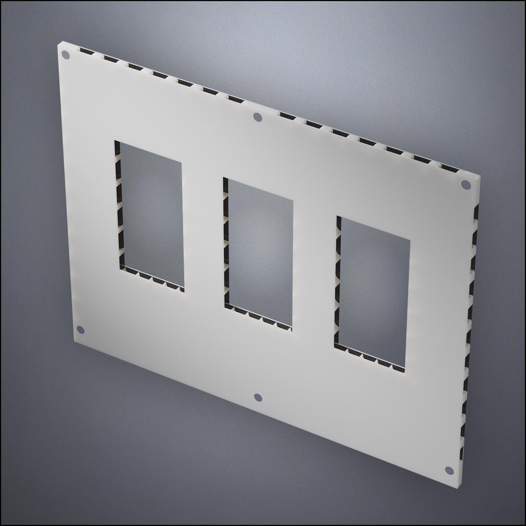 Wall With Three Narrow Windows