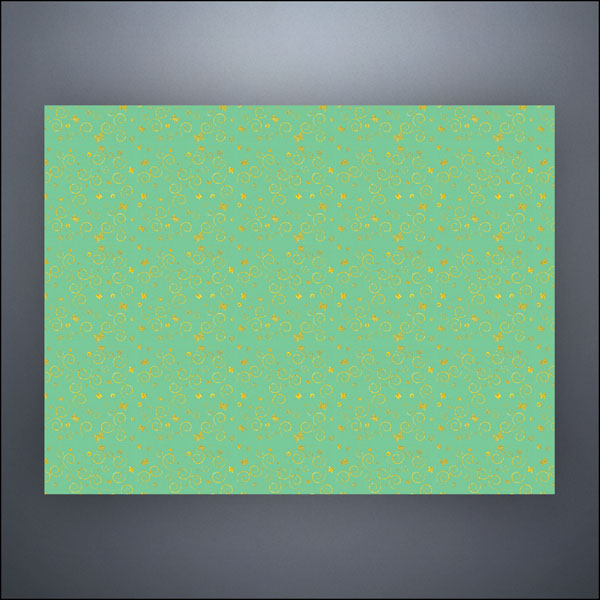 Wallpaper: Gold Swirls on Green