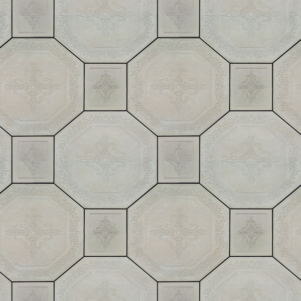 Flooring: Gray Octagonal Tile