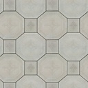 Flooring: Gray Octagonal Tile