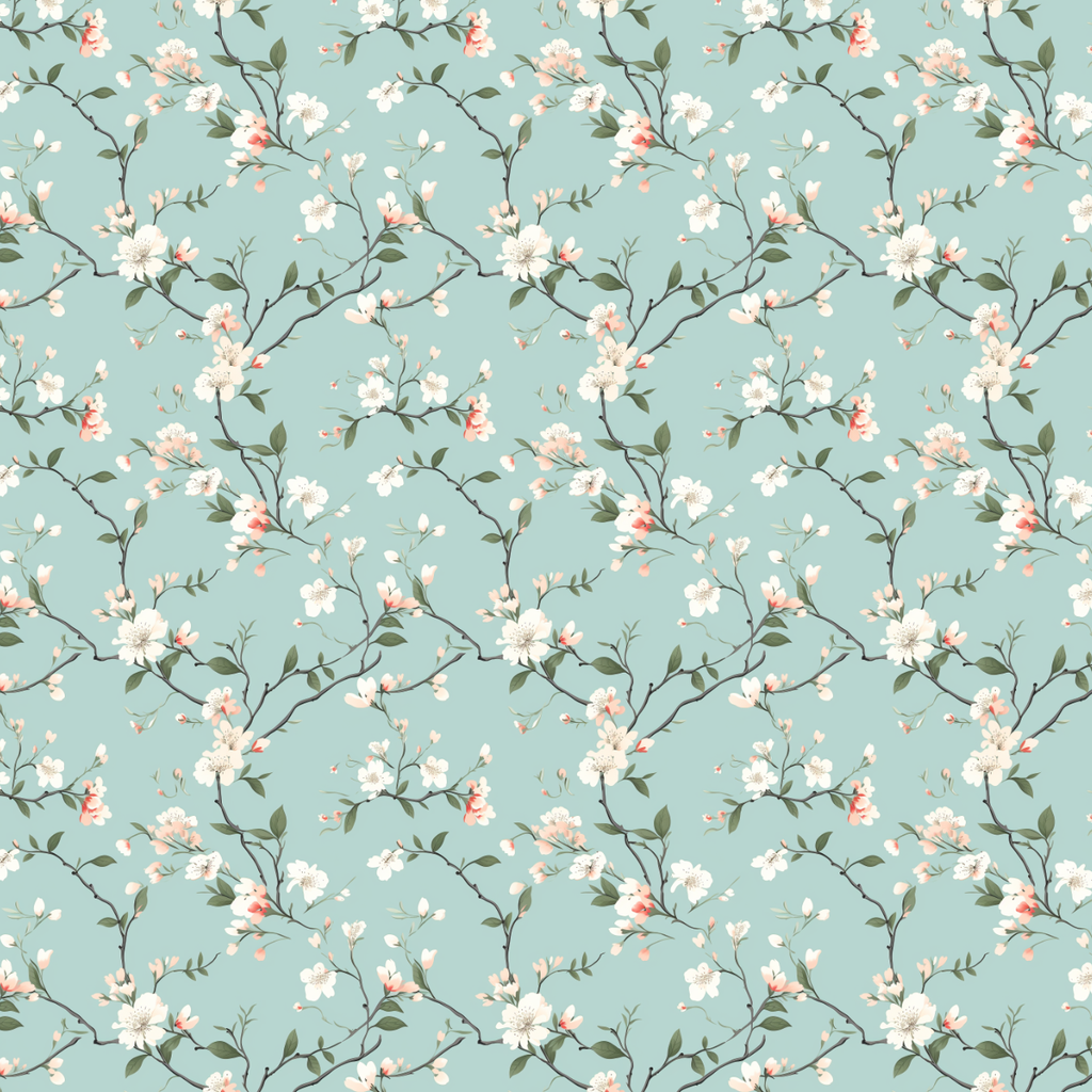 Wallpaper: Teal Cherry Blossom