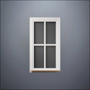 Narrow 4-Pane Window - Thin Frame