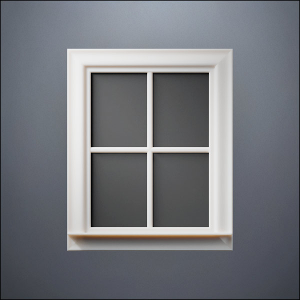 Standard 4-Pane Window - Thick Frame