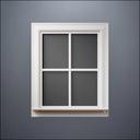 Standard 4-Pane Window - Thick Frame