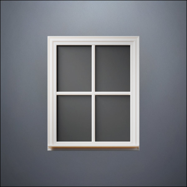 Standard 4-Pane Window - Thin Frame