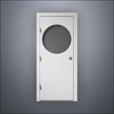 Circular Window Door - Thin Frame