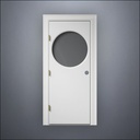 Circular Window Door - Thick Frame