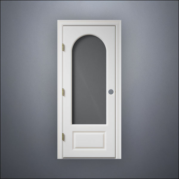3/4 Rounded Window Door - Thin Frame