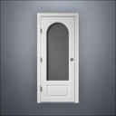 3/4 Rounded Window Door - Thin Frame