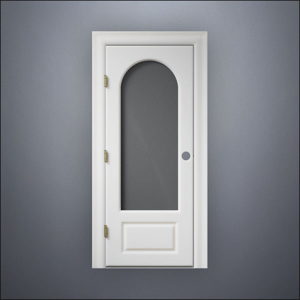 3/4 Rounded Window Door - Thick Frame