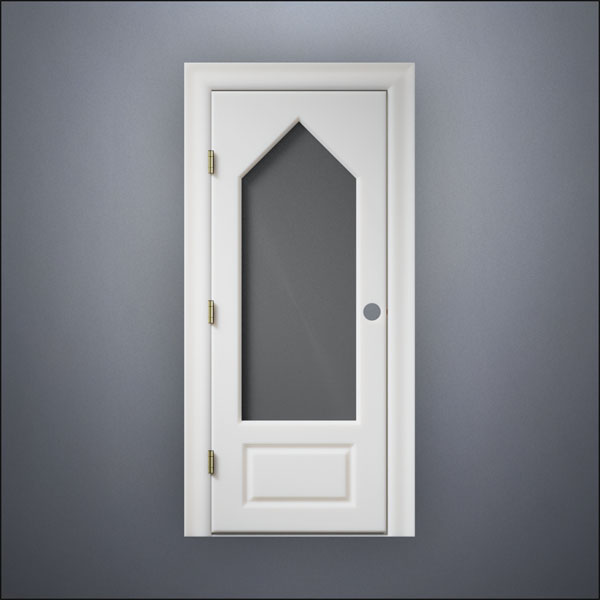 3/4 Steepled Window Door - Thick Frame