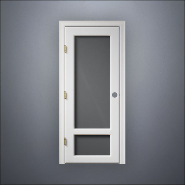 3/4 & 1/4 Window Door - Thin Frame