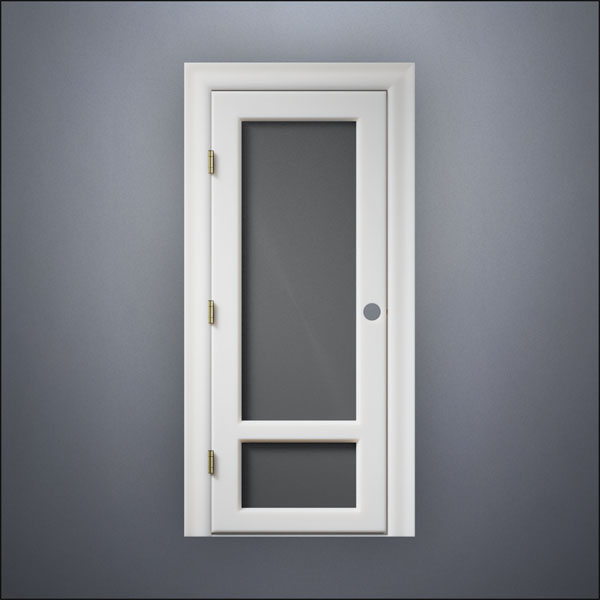 3/4 & 1/4 Window Door - Thick Frame