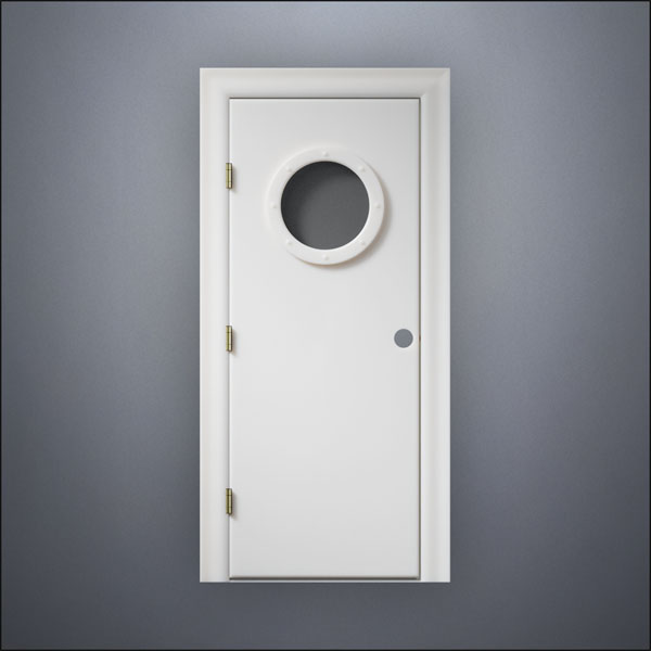 Porthole Window Door - Thick Frame