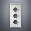 Triple Porthole Window Door - Thin Frame