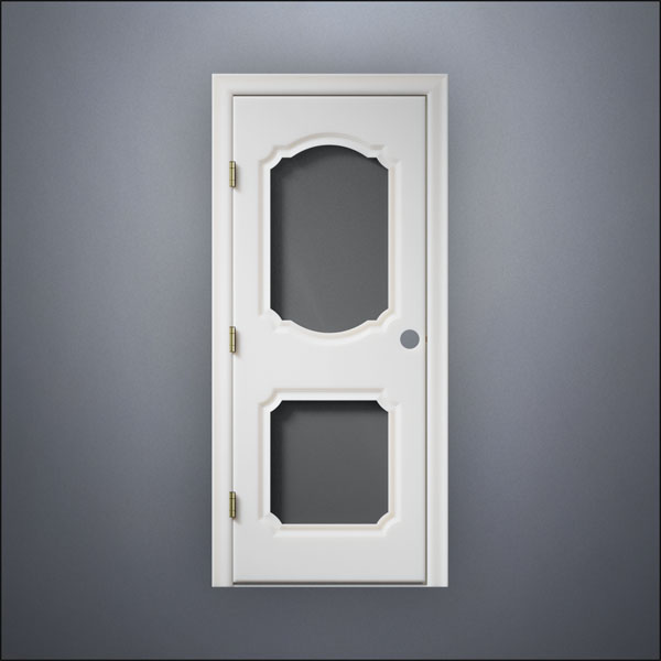 Fancy Carrara Double Window Door - Thin Frame