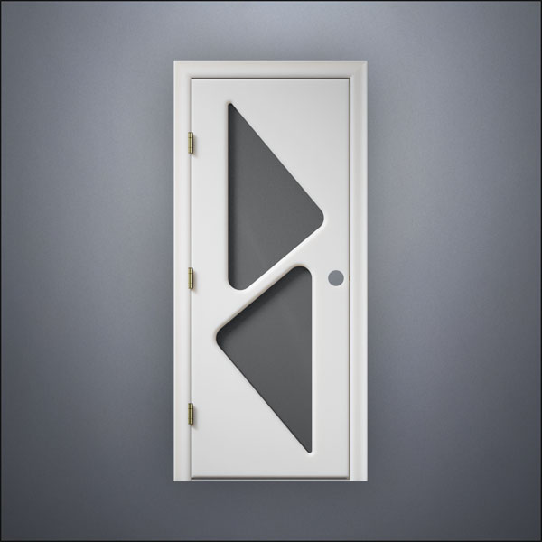 Double Triangle Window Door - Thin Frame