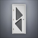Double Triangle Window Door - Thin Frame