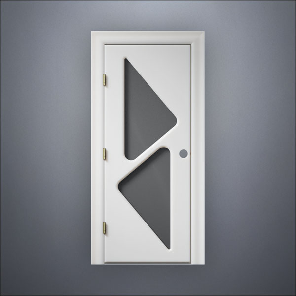 Double Triangle Window Door - Thick Frame
