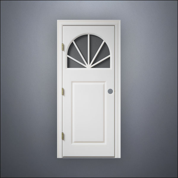 Semi-Circular Window Door - Thin Frame