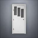 Three Stepped Window Door - Thin Frame