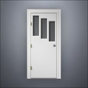 Three Stepped Window Door - Thick Frame