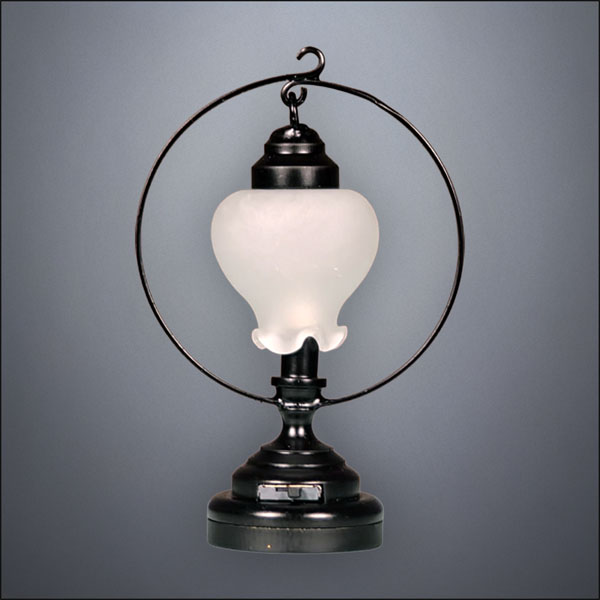 Black Ring Lantern Table Lamp – Battery Operated LED